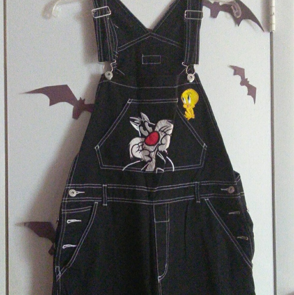 Tweety Bird Looney Tunes 2000 Overalls Large